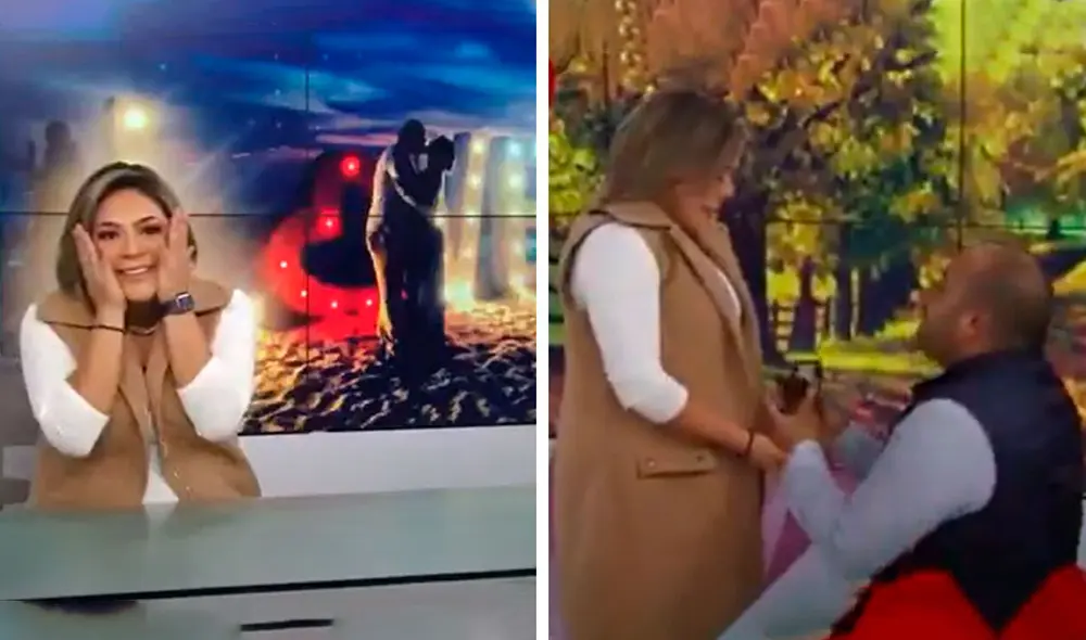 Desliza las imágenes para apreciar la emotiva reacción de la conductora al recibir la sorpresa de su novio. Foto: Captura de YouTube Desliza las imágenes para apreciar la emotiva reacción de la conductora al recibir la sorpresa de su novio. Foto: Captura de YouTube