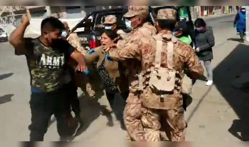 Tacna. Mujer agredió a soldados para evitar la detención de sus hijos