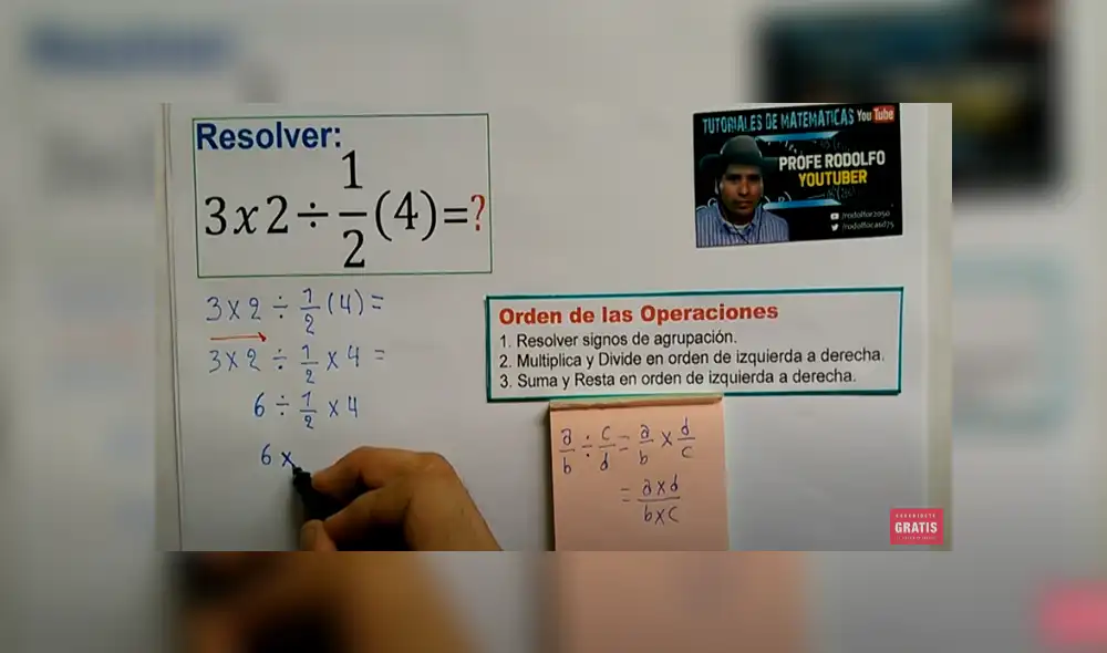 Desliza para ver cómo se resuelve este reto matemático de Facebook. Foto: Captura. Desliza para ver cómo se resuelve este reto matemático de Facebook. Foto: Captura.