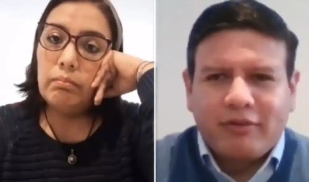 Karem Roca. Mauricio Salas. Foto: captura CNC TV/TV Perú Karem Roca. Mauricio Salas. Foto: captura CNC TV/TV Perú