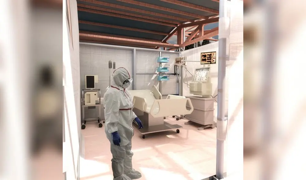 Estudiantes presentaron un módulo de emergencia que contribuya a impedir la propagación del coronavirus.