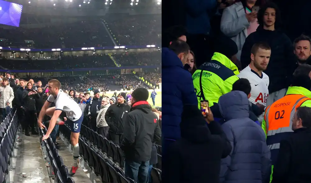 Eric Dier se agarró a golpes con un hincha tras insultos racistas. Foto: Twitter Eric Dier se agarró a golpes con un hincha tras insultos racistas. Foto: Twitter