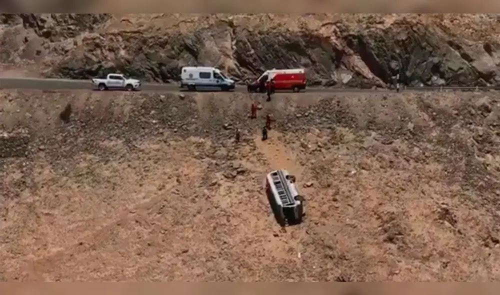 Arequipa: Bus se despista con 24 escolares a bordo.