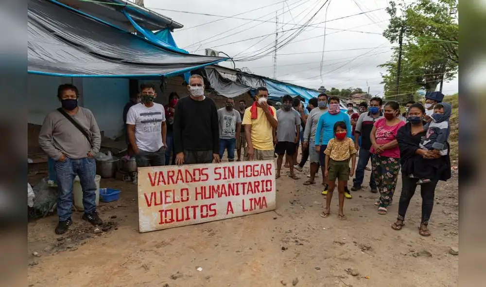 Piden vuelo humanitario para varados en Iquitos. Foto: Julio Trinio