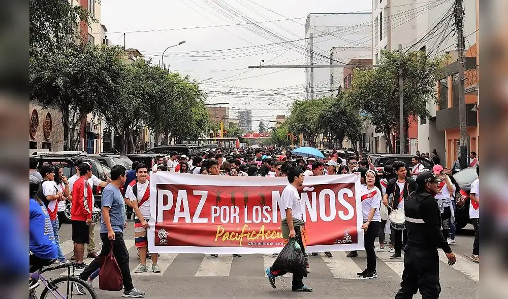 Marcha en el Día de la Pacificación. Foto: Difusión. Marcha en el Día de la Pacificación. Foto: Difusión.
