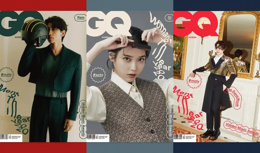 Rain, IU y Lee Dong Wook. Foto: GQ