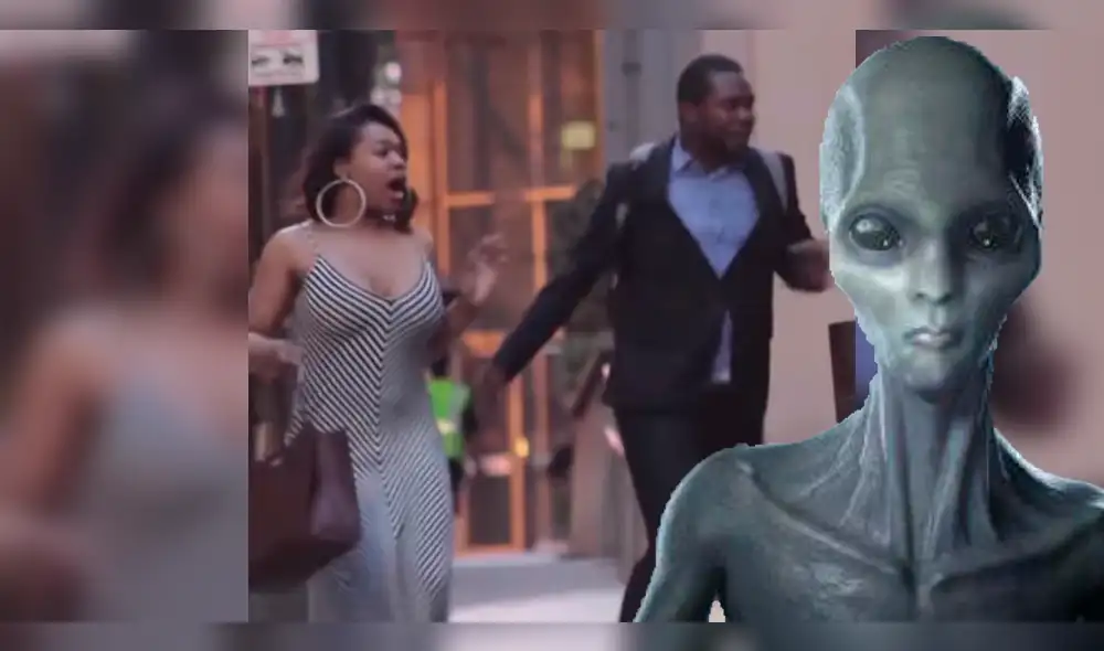 YouTube Viral: aparece 'Alien' y transeúntes de Estados Unidos quedan aterrados por su aspecto [VIDEO]