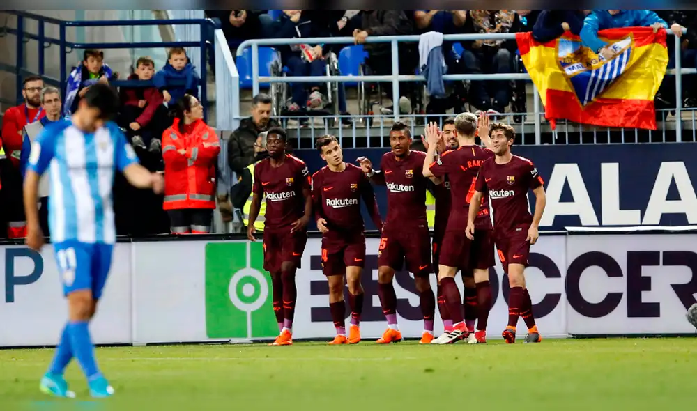 Barcelona superó a Málaga y se acerca al título en la Liga Santander [GOLES Y RESUMEN]