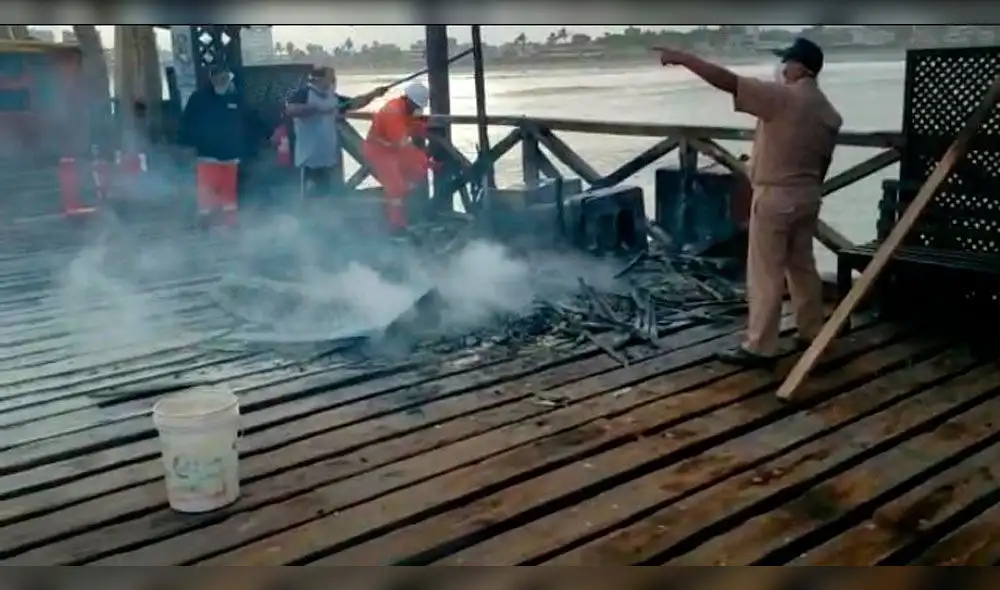 Momento en el que se logra controlar el fuego. Momento en el que se logra controlar el fuego.