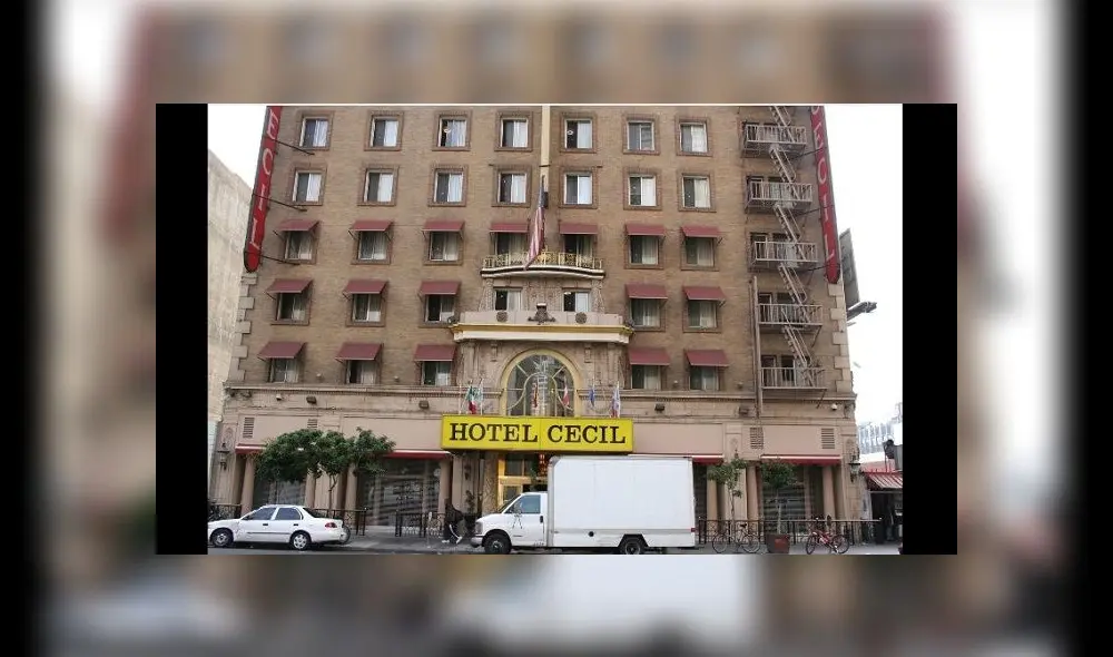 El hotel Cecil es conocido como el 'hotel maldito' debido a las historias que sucedieron en su interior. Foto: Twitter