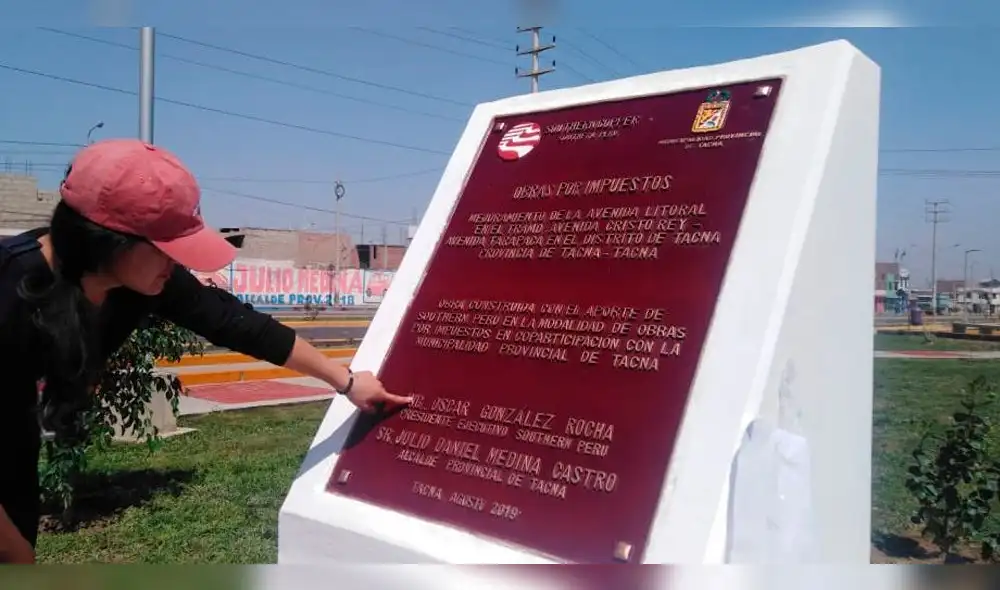 Tacna: Denuncian que avenida construida por Southern presenta rajaduras Tacna: Denuncian que avenida construida por Southern presenta rajaduras