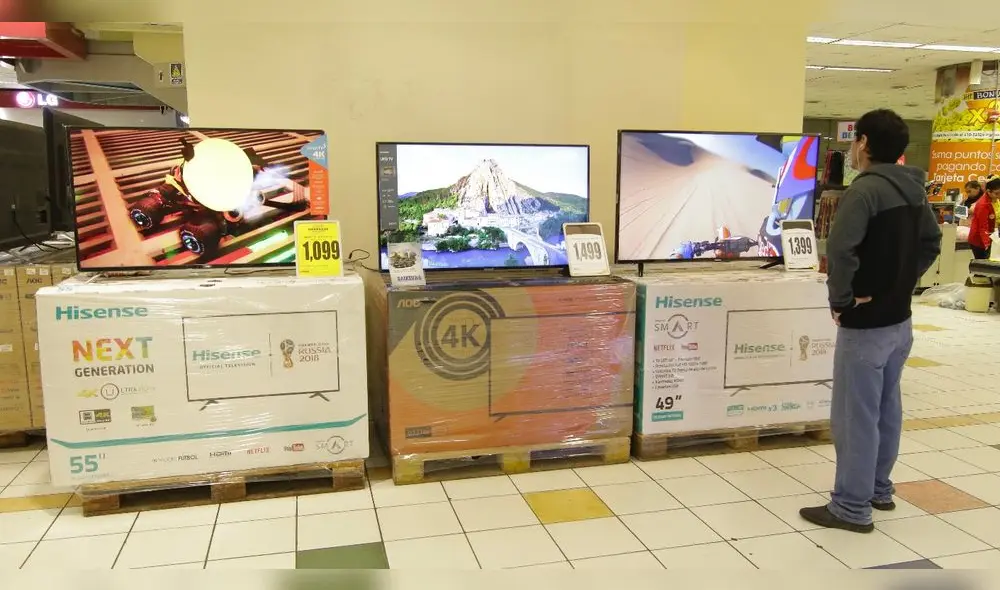 Los televisores es uno de los electrodomésticos que suele regalarse en navidad. Foto: LR/John Reyes Mejia. Los televisores es uno de los electrodomésticos que suele regalarse en navidad. Foto: LR/John Reyes Mejia.