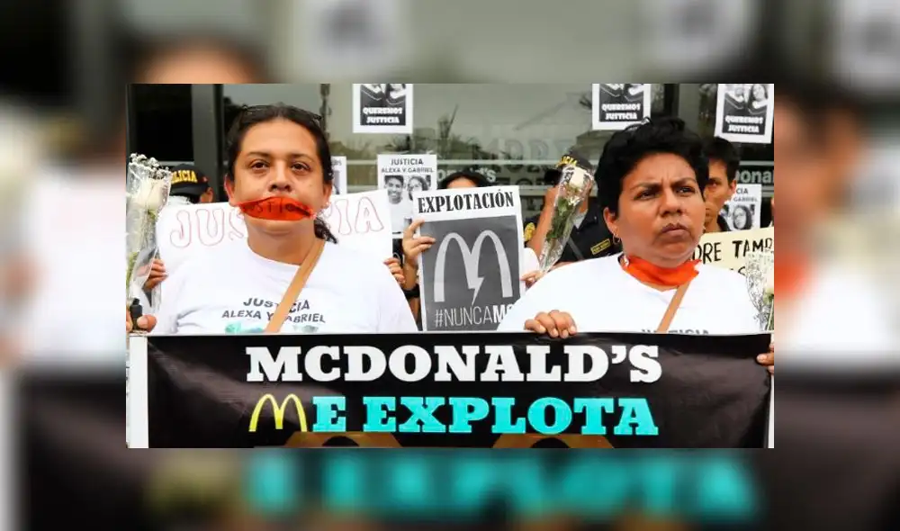 Realizaron plantón en McDonald’s de Miraflores para exigir justicia por muerte de jóvenes trabajadores