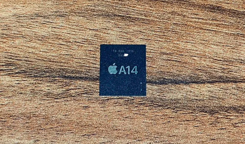 Imagen del prototipo filtrado del chip Apple A14. | Foto: Mr-white (@)laobaiTD) / Twitter.