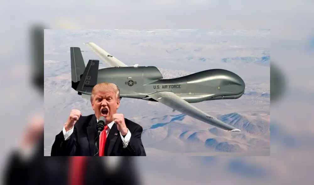 Donald Trump cree que fue un error que Irán derribe dron de la Armada de los Estados Unidos. Foto: composición Donald Trump cree que fue un error que Irán derribe dron de la Armada de los Estados Unidos. Foto: composición