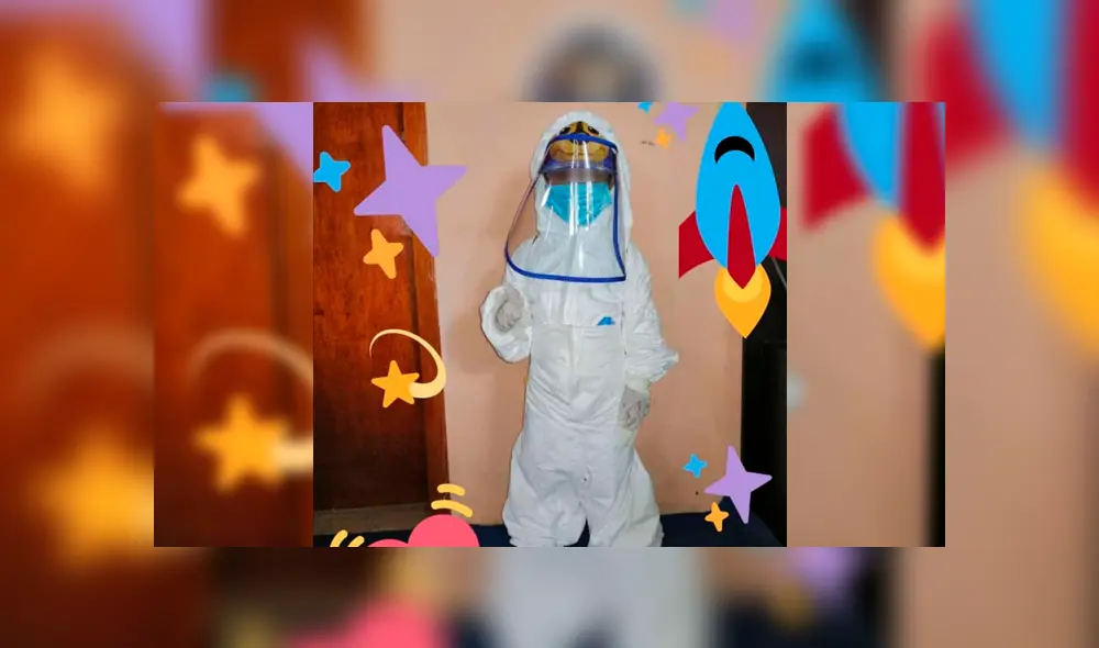 El pequeño causó furor en Facebook y conmovió a miles con su atuendo. Foto: Alohani Cabrera El pequeño causó furor en Facebook y conmovió a miles con su atuendo. Foto: Alohani Cabrera