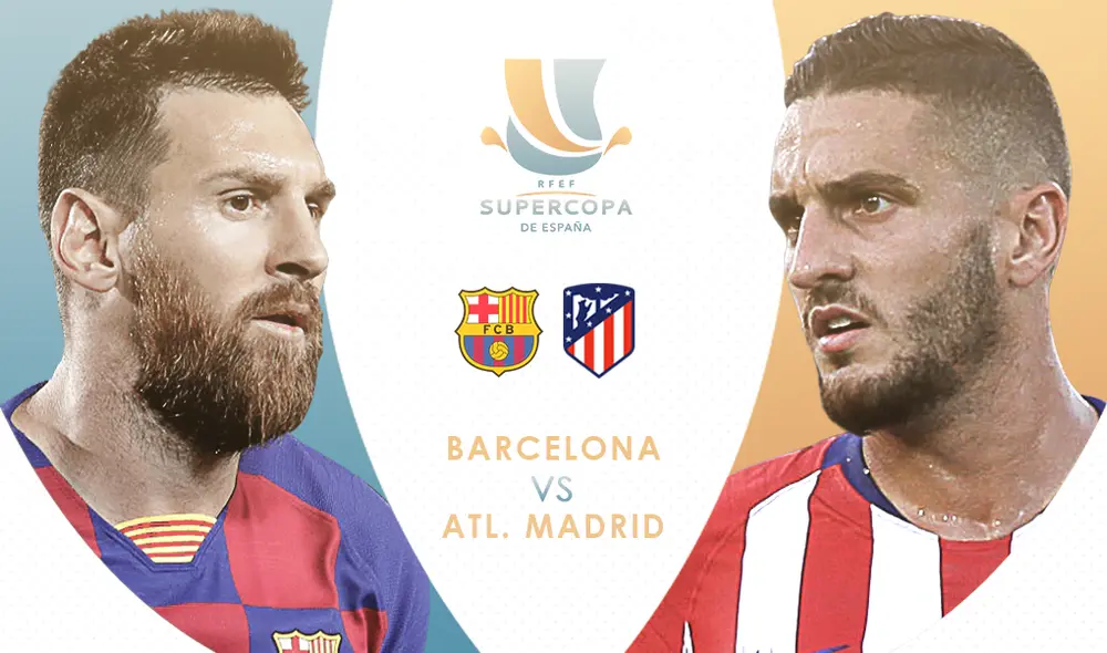 Barcelona vs Atlético de Madrid EN VIVO por la Supercopa de España.