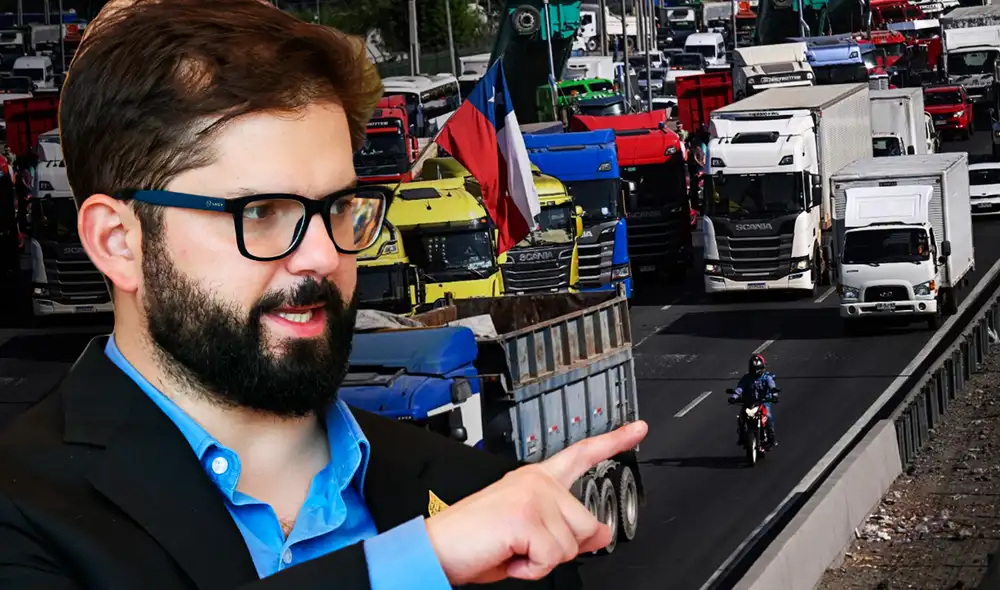 Las negociaciones entre el gobierno Boric y los gremios de camioneros no parecen llegar a un fin tras días de protesta. Foto: composición LR/AFP