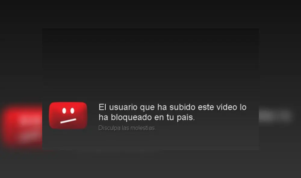 “The uploader has not made this video available in your country” es el mensaje que nos dice que el video está bloqueado. “The uploader has not made this video available in your country” es el mensaje que nos dice que el video está bloqueado.