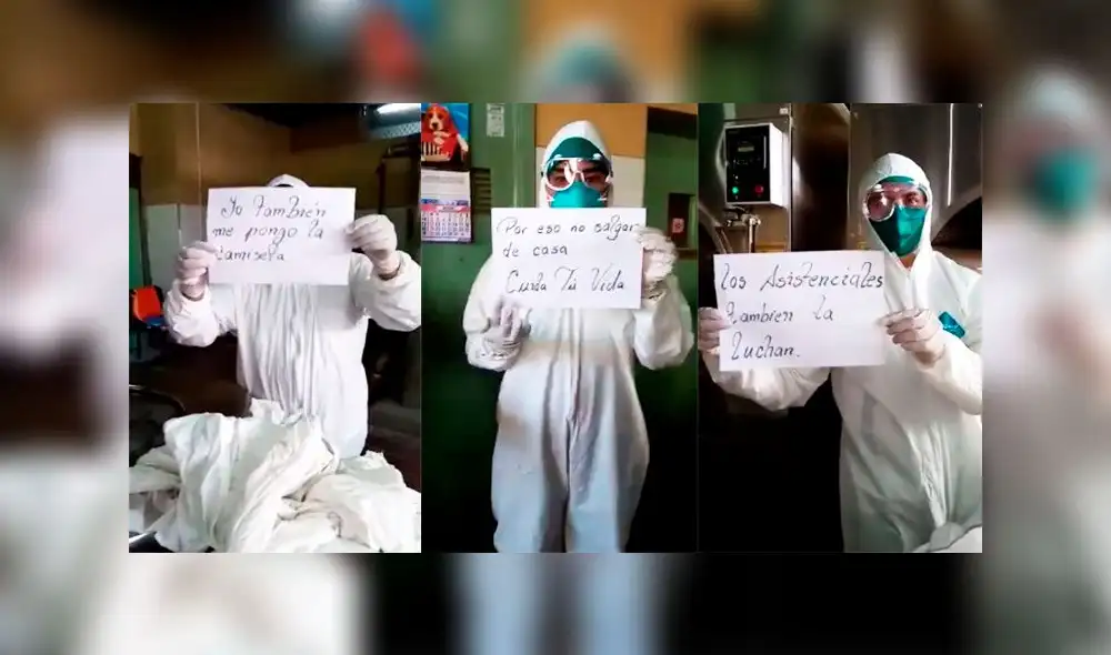 En el video los trabajadores piden a las personas que se queden en casa. En el video los trabajadores piden a las personas que se queden en casa.