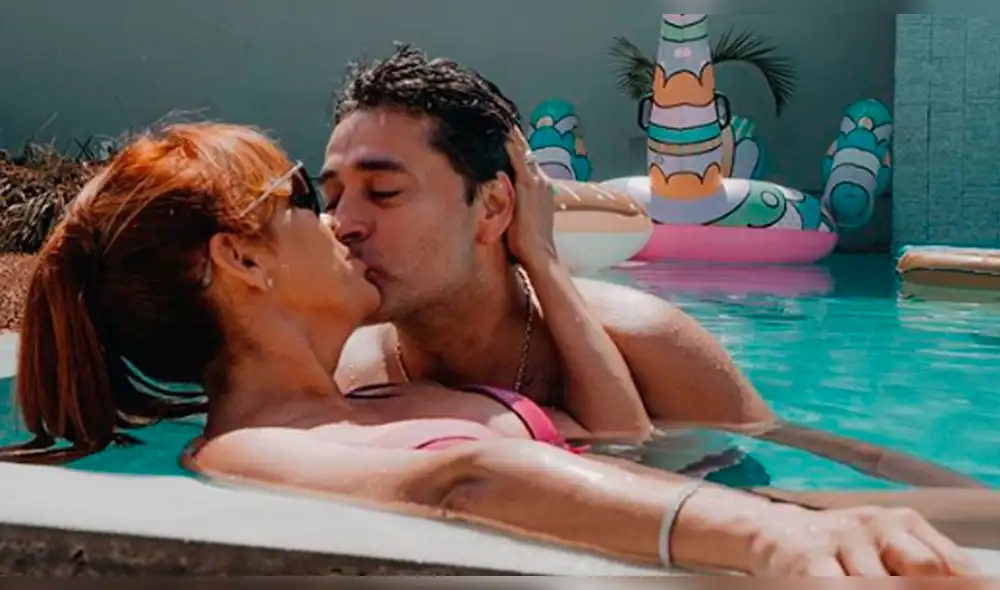 Magaly Medina es viral al publicar candente foto junto a su esposo en la piscina 