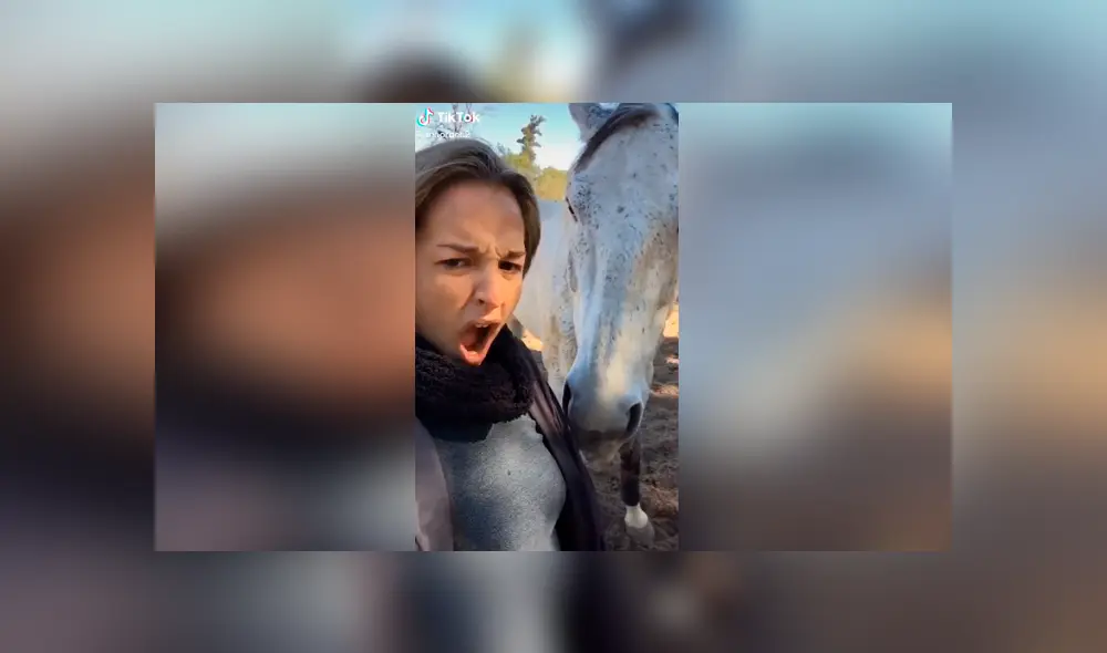 Tiktok viral: intenta tomarse ‘selfie’ con caballo y este tiene efusiva reacción que arruina fotografía