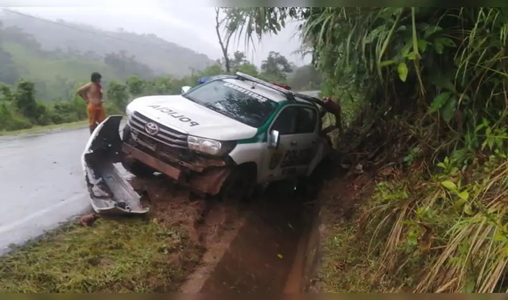 Accidente de patrullero en Moyobamba