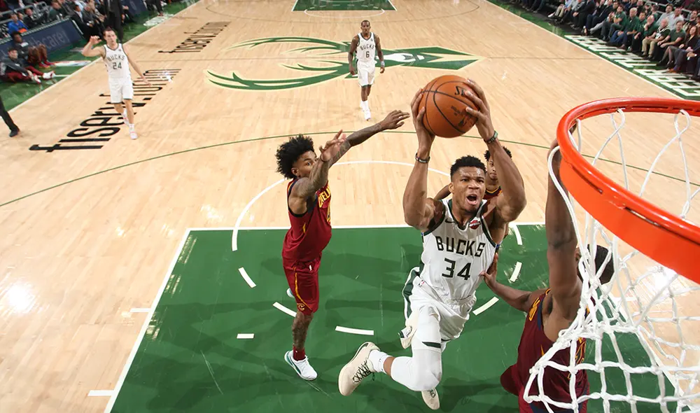 Milwaukee Bucks vs. Cleveland Cavaliers se enfrentan EN VIVO ONLINE EN DIRECTO por la Conferencia Este de la NBA 2019-20.