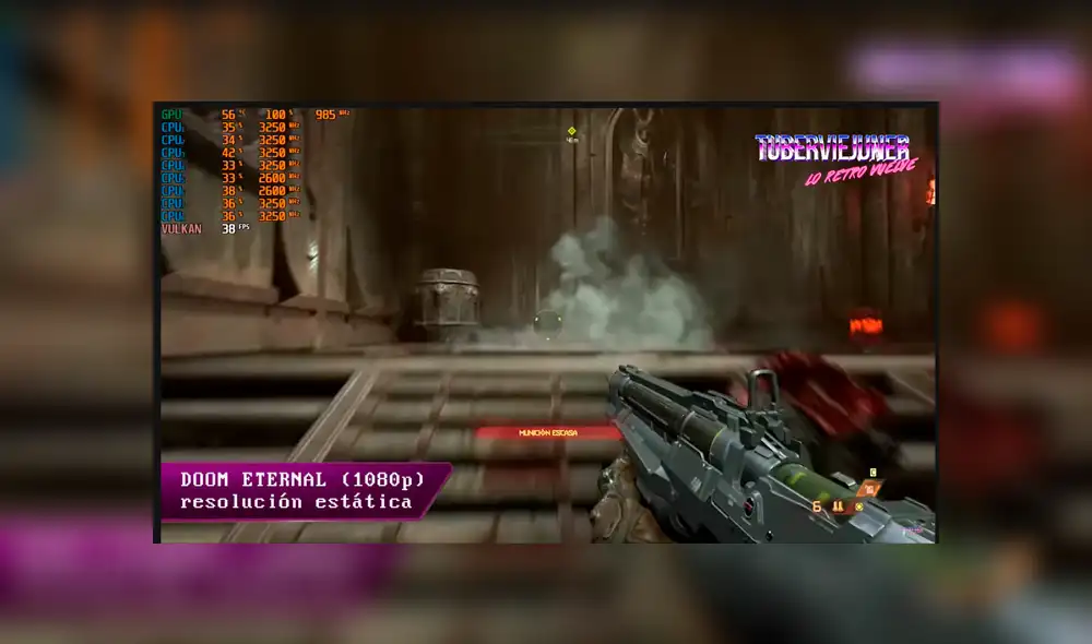 Y puede correr juegos modernos con un rendimiento decente. Imagen: YouTube/TuberViejuner.