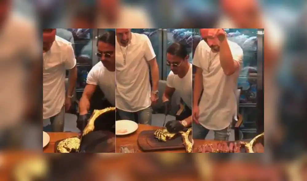 Franck Ribéry es criticado en Francia por comer filete bañado en oro [VIDEO]