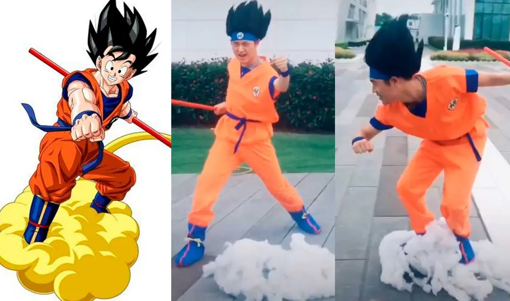 Desliza las imágenes para ver el increíble cosplay que hizo este joven fanático de Dragon Ball Super. Foto: captura de TikTok/papacosplay