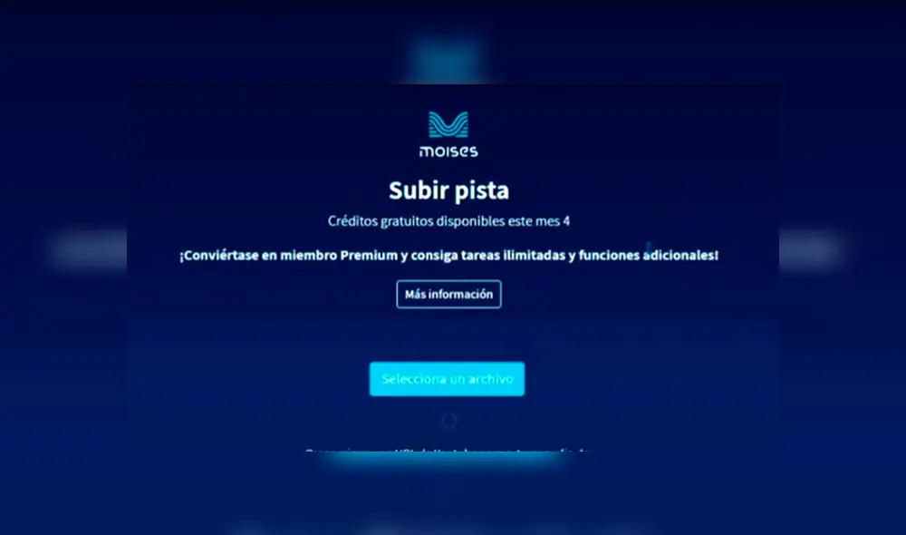 Entra a la herramienta Moises. Foto: Captura / YouTube.