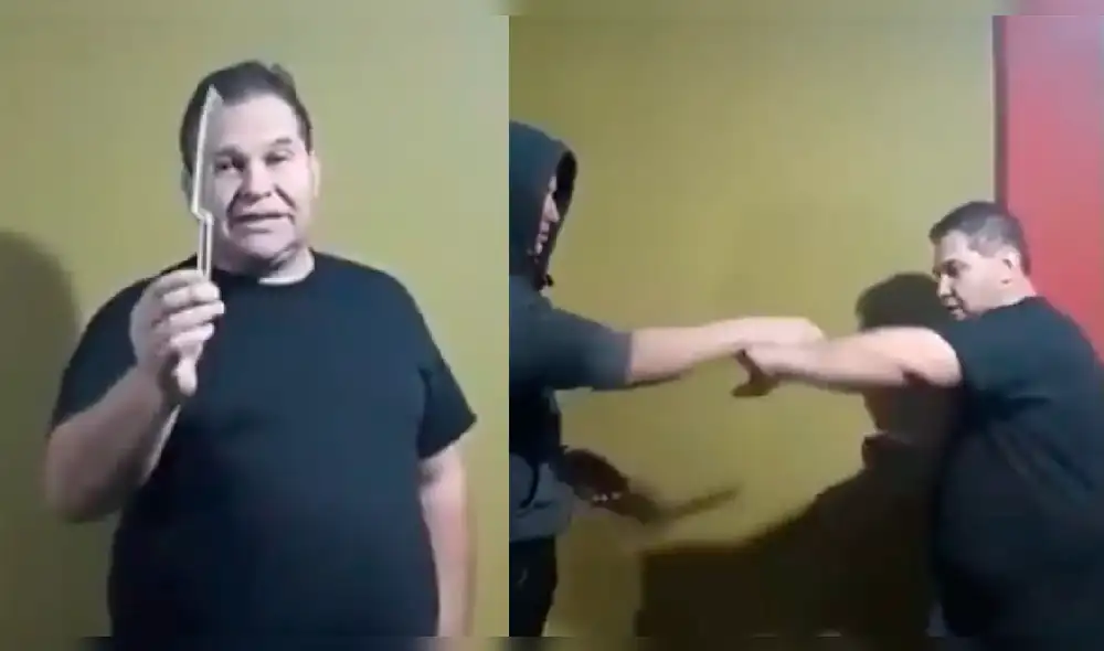 Facebook Viral: Quiere enseñar a defenderse de ataque y queda en ridículo [VIDEO]