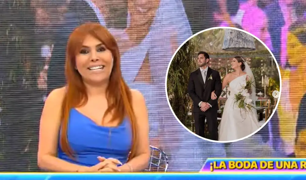 Magaly Medina opinó sobre la reciente boda de Valeria Piazza. Foto: COmposición LR/ captura/ ATV/ Instagram/ Valeria Piazza