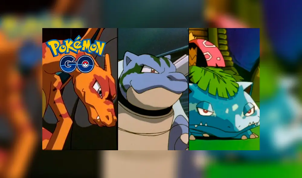 Charizard, Blastoise y Venasaur, los pokémon clon, debutan en Pokémon GO como jefes de incursión.