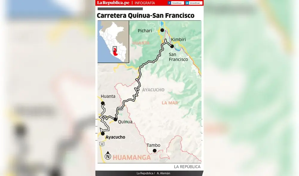 Graña y Montero: Carretera Quínua - San Francisco [INFOGRAFÍA]