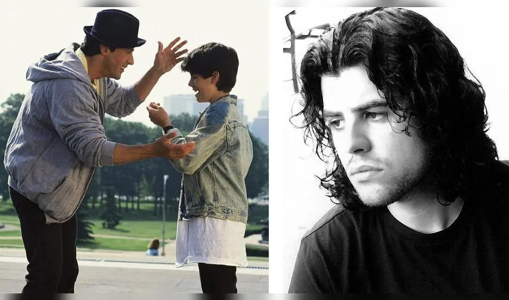Sage Stallone junto a su padre en la escena final de Rocky V. Créditos: Rocky/composición