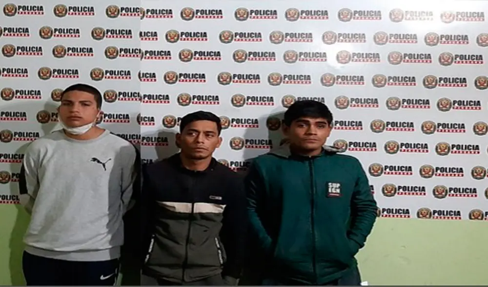 Policía detuvo a presuntos integrantes de la banda "Los Chukys". Foto: PNP.