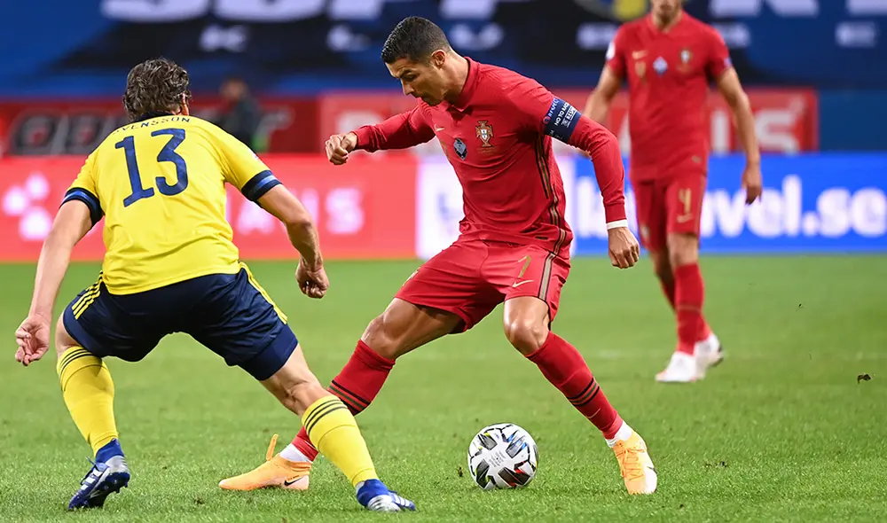 Portugal vs. Suecia por la Liga de Naciones 2020. Foto: AFP