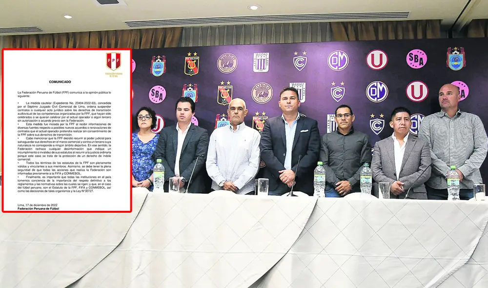La FPF pidió un cambio en la medida cautelar tras el pronunciamiento del Consorcio respecto a la transmisión de la Liga 1. Foto: captura de Movistar Deportes La FPF pidió un cambio en la medida cautelar tras el pronunciamiento del Consorcio respecto a la transmisión de la Liga 1. Foto: captura de Movistar Deportes