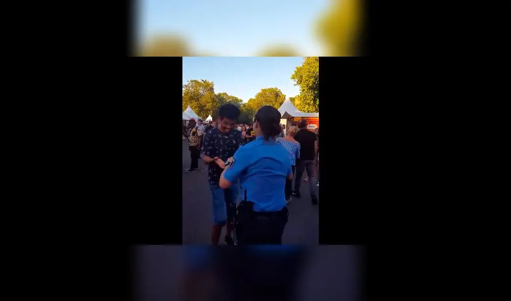 Facebook: Polémica por baile de salsa de policía alemana y joven en popular carnaval 