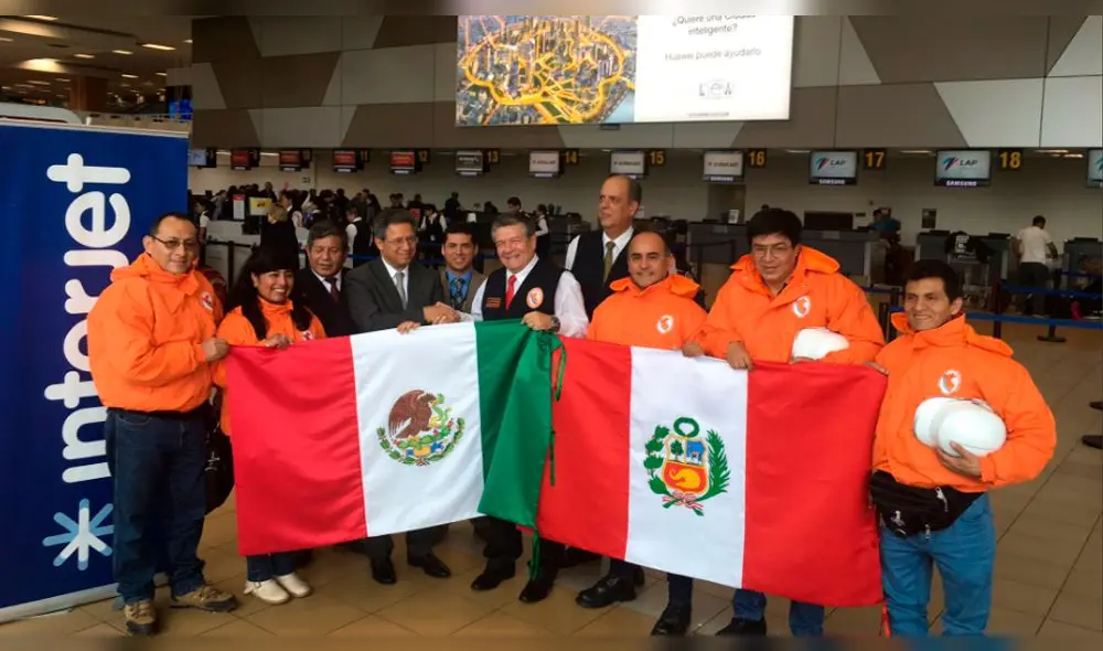 Indeci envió equipo técnico a México para apoyar en labores
