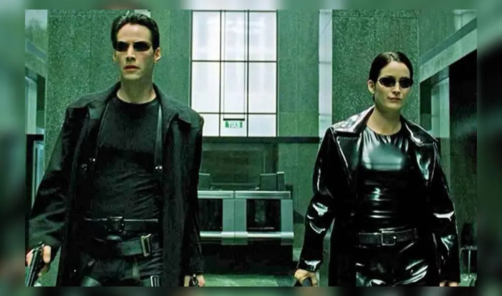 Keanu Reeves y  Carrie-Anne Moss como Neo y Trinity respectivamente.
