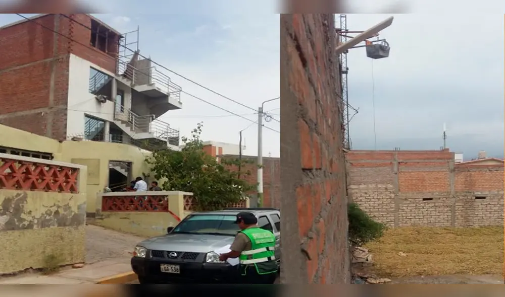 Obrero cayó junto a su carretilla desde el cuarto piso de vivienda en Arequipa. Obrero cayó junto a su carretilla desde el cuarto piso de vivienda en Arequipa.