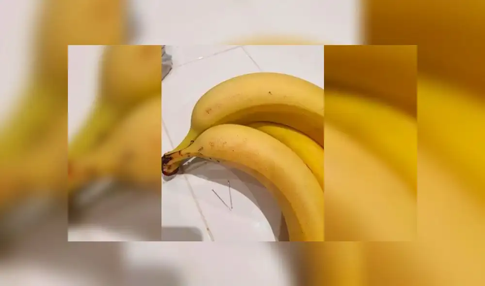Madre denuncia que encontró agujas dentro de los plátanos que compró [FOTOS]