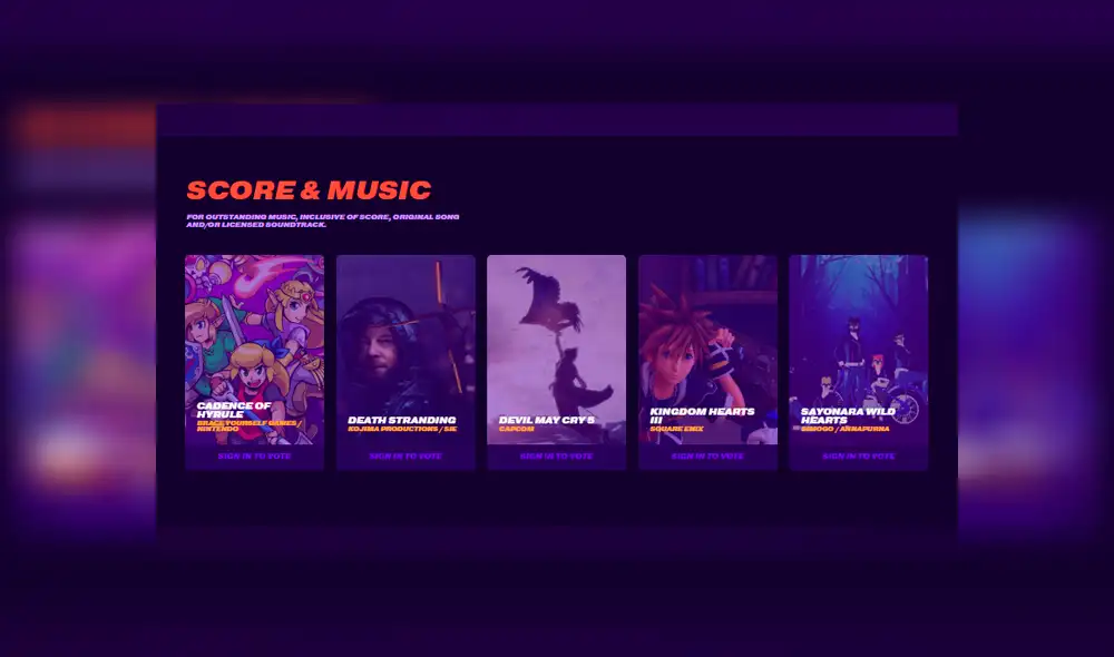 Nominados a The Game Awards 2019.