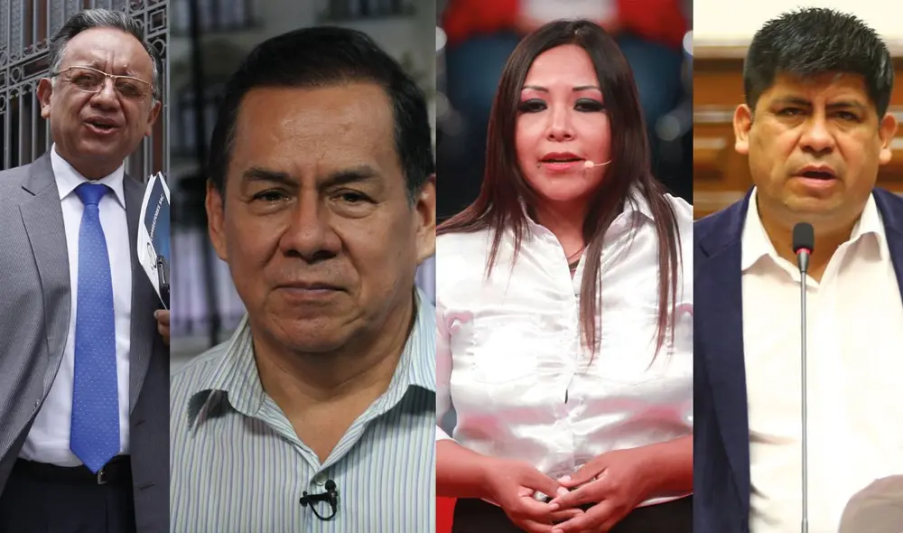 Alarcón, Vega, García y Checco son algunos de los 27 legisladores que firmaron la nueva moción de vacancia presidencial. Foto: Composición / La República Alarcón, Vega, García y Checco son algunos de los 27 legisladores que firmaron la nueva moción de vacancia presidencial. Foto: Composición / La República