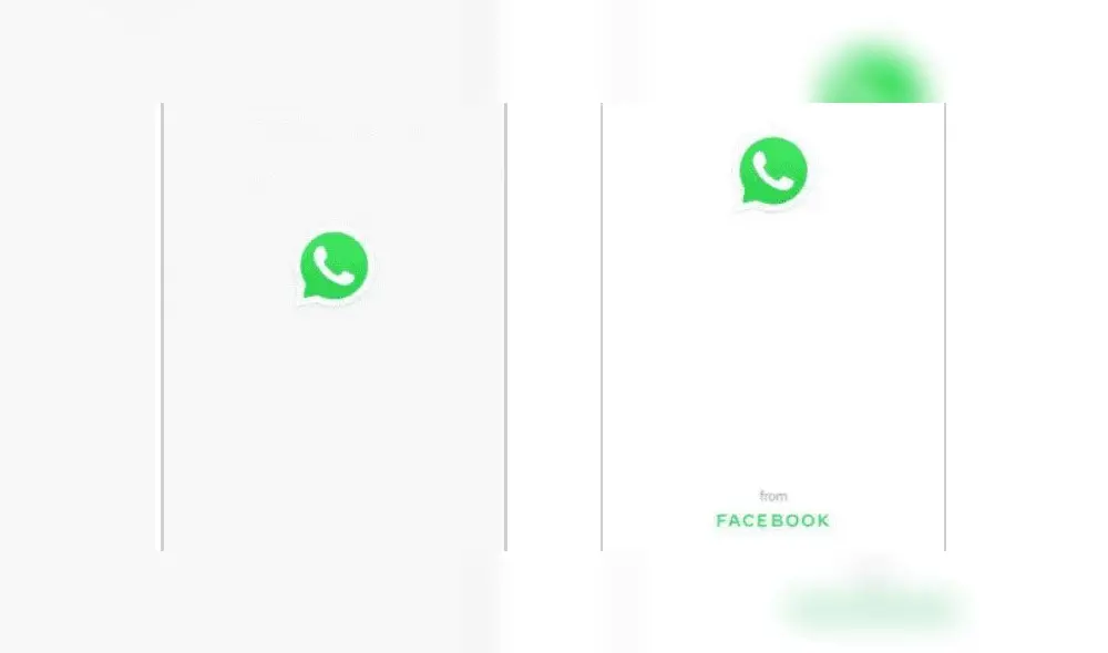 "WhatsApp from Facebook" es el mensaje que viene apareciendo en la pantalla de inicio de la aplicación.