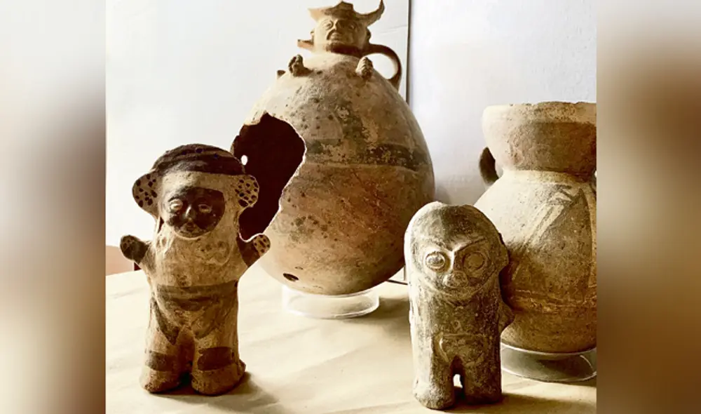 Se usaron cerámicos en la sepultura de niños.