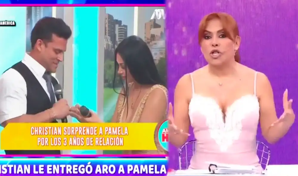 Magaly Medina se pronunció sobre la celebración de Christian Domínguez. Foto: capturas ATV Magaly Medina se pronunció sobre la celebración de Christian Domínguez. Foto: capturas ATV